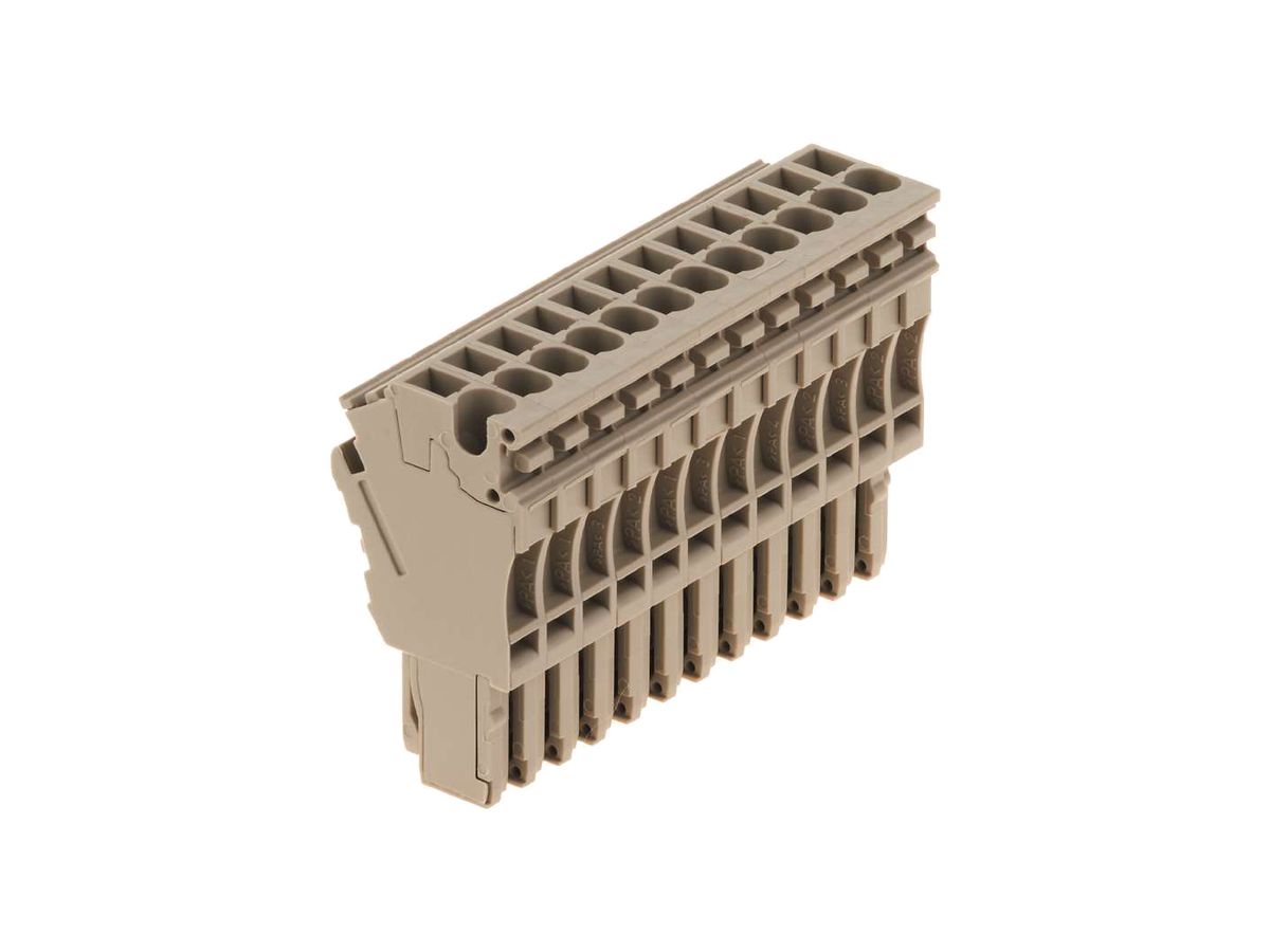Stecker Weidmüller ZP 2.5/1AN/QV/12 Zugfeder 2.5mm² 12L beige