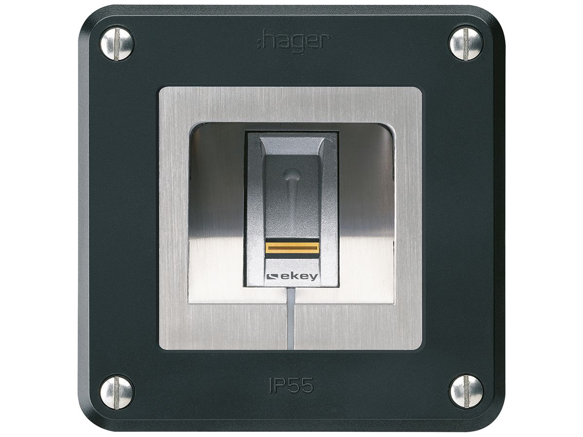 NUP-Fingerscanner Hager ekey RFID robusto C schwarz