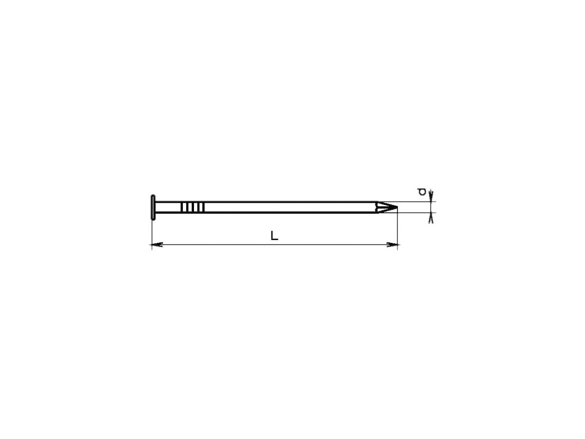 FK-Stahlnagel 2.2×50mm blank