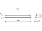 LED-Pendelleuchte Philips SP532P 16.4W 2100lm 940 DALI 1130mm aluminium
