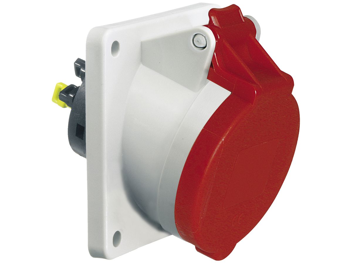 EB-Steckdose CEE Bals schräg 16A 3P 400V 9h IP44 Ni 85×85mm QC
