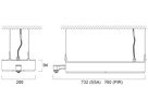 LED-Hallenstrahler Sylvania KubiXx AISLE PIR 188W 32500lm 840 IP65 DIM 760×280