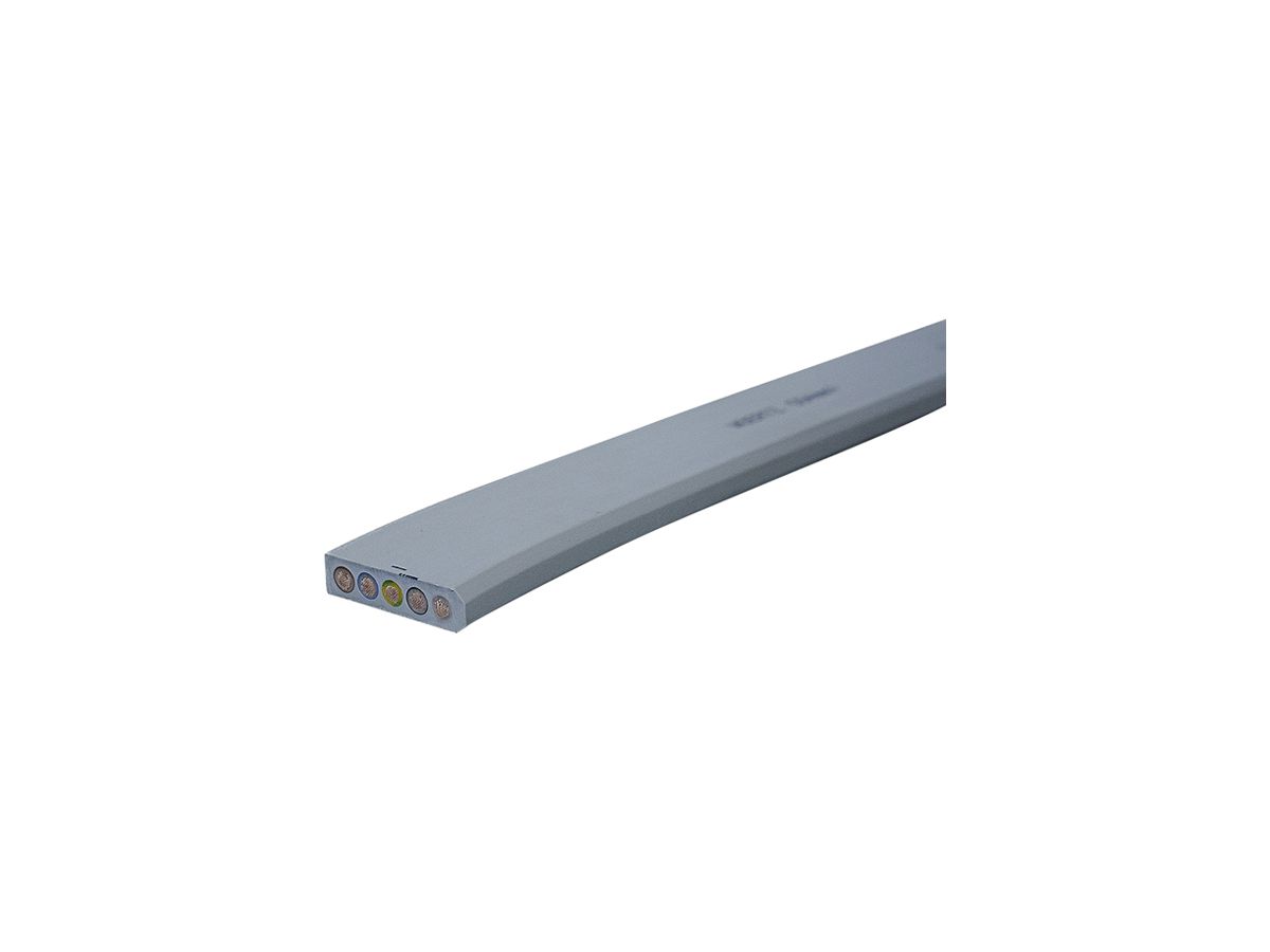 Flachkabel Woertz 5×4mm² PVC grau Eca
