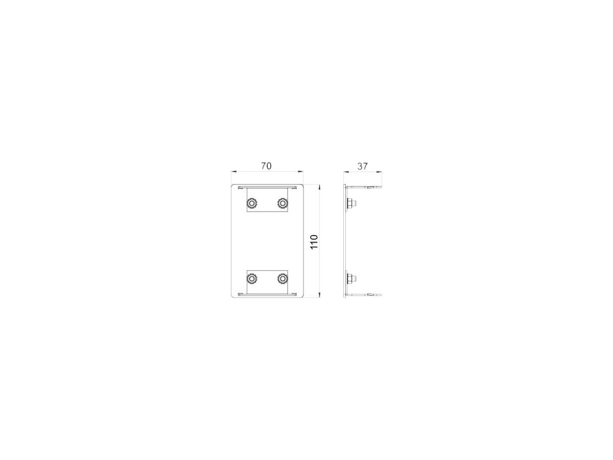 Endstück Bettermann GEK-A 70×110mm reinweiss