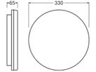 LED-Deckenleuchte LEDVANCE SURFACE FLAT RD SEN 19W 2660lm 830/840 IP54 weiss