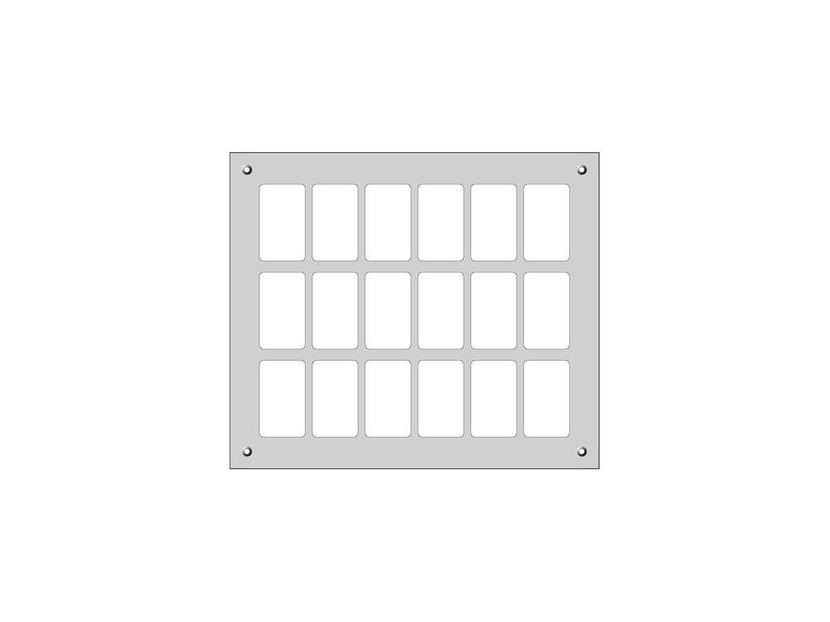 Montageplatte FLF 3×6 Al weiss FH