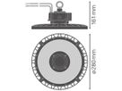 LED-Hallenstrahler LEDVANCE HIGH BAY 75W 13275lm 840 IP66 70° DALI Ø280 schwarz