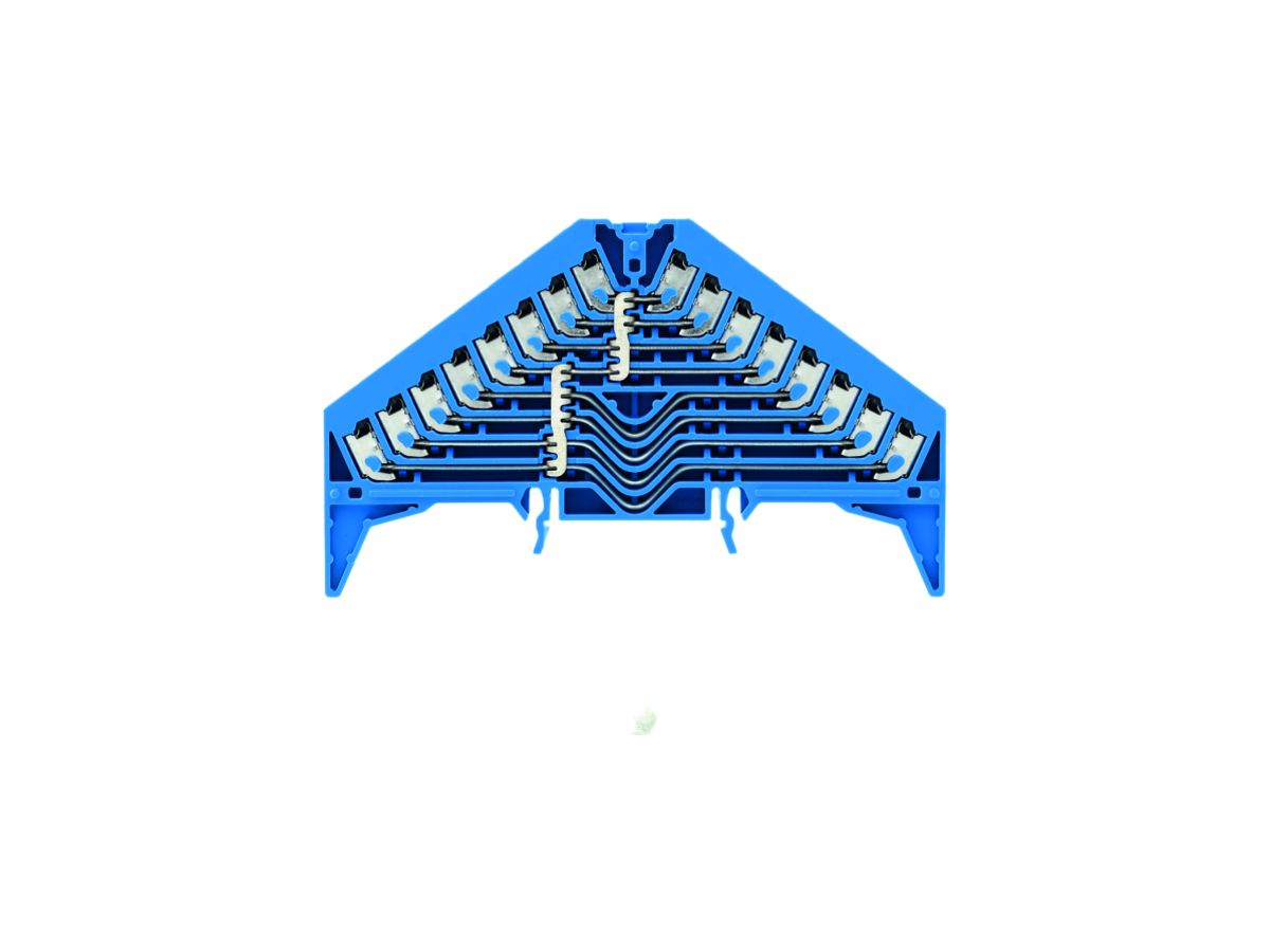 Potentialverteilerklemme Weidmüller PPV 8L PUSH IN TS35×15 blau