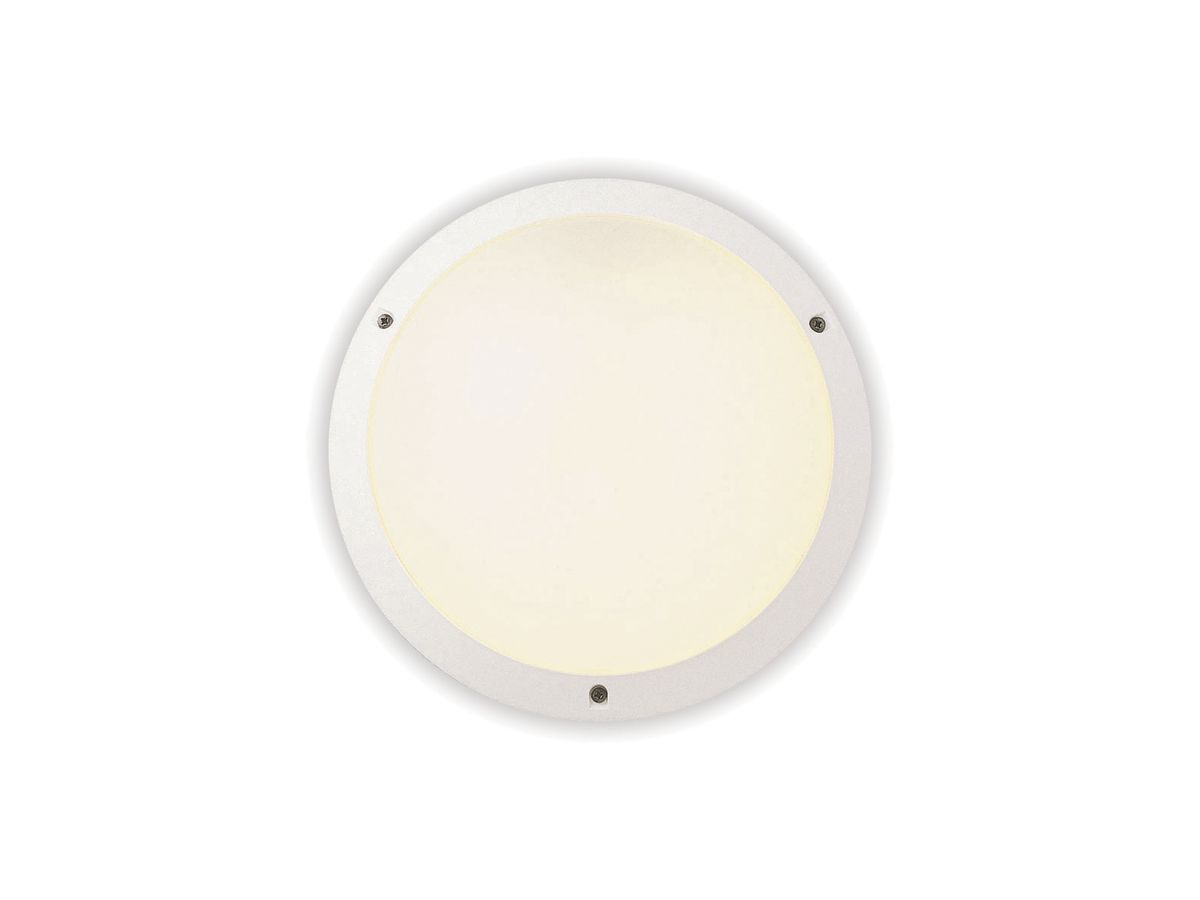 Decken-/Wandleuchte Legrand Chartres T1 E27 75W IP54 Ø296×95mm weiss