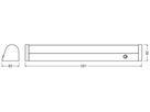 LED-Wandleuchte LEDVANCE LINEAR MR SWITCH 11W 1430lm 830/840 IP44 561×82mm weiss