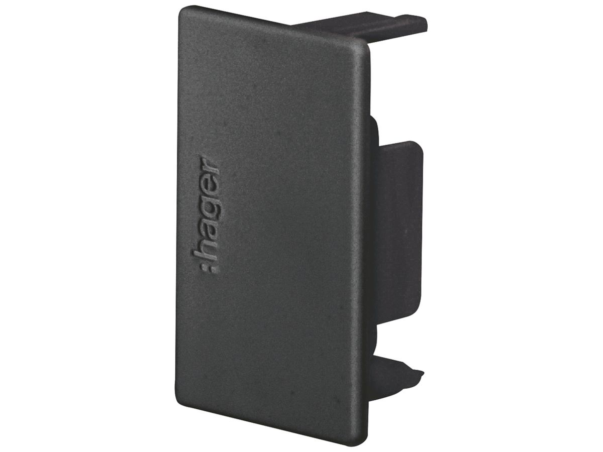 Endstück Hager tehalit.LF 45×30mm schwarz IP30