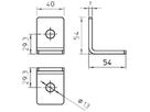 Verbindungsplatte 90° Bettermann 54×54×40×5mm tauchfeuerverz.