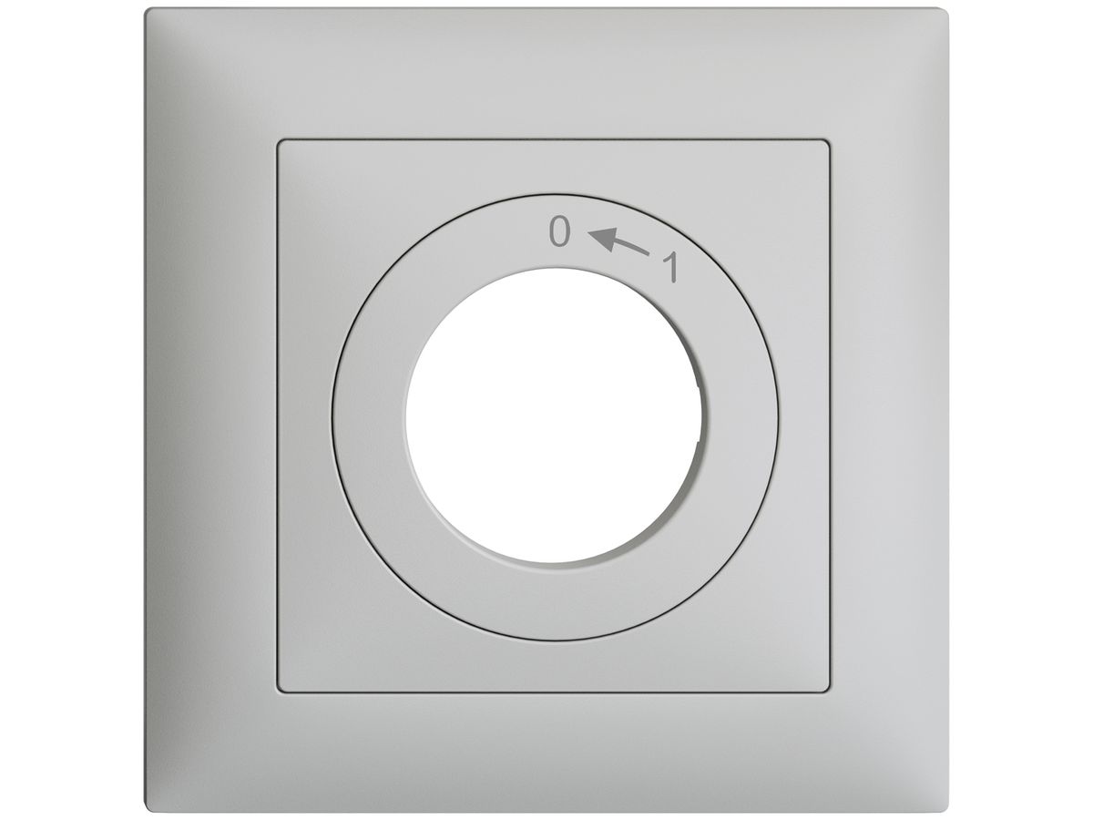 Frontset EDIZIOdue 0<-1 hellgrau 88×88mm für Schlüsselschalter