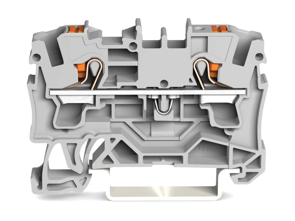 Durchgangsklemme WAGO TOPJOB-S 4mm² 2L grau Serie 2204