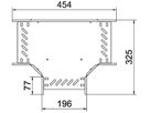 T-Stück BET RT 85×200mm Stahl bandverzinkt