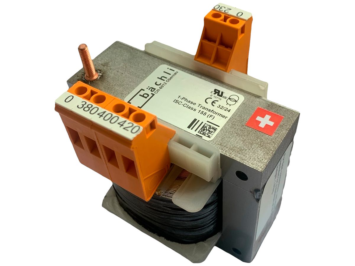 REG-Steuertransformator Bächli BE 63, 63VA Pri:230VAC Sec:230VAC