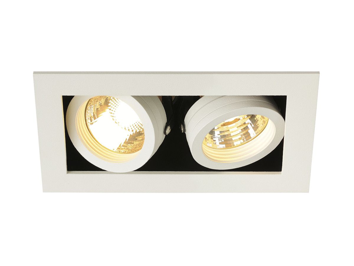 EB-Downlight SLV KADUX, 2×GU10 50W IP20 mattweiss