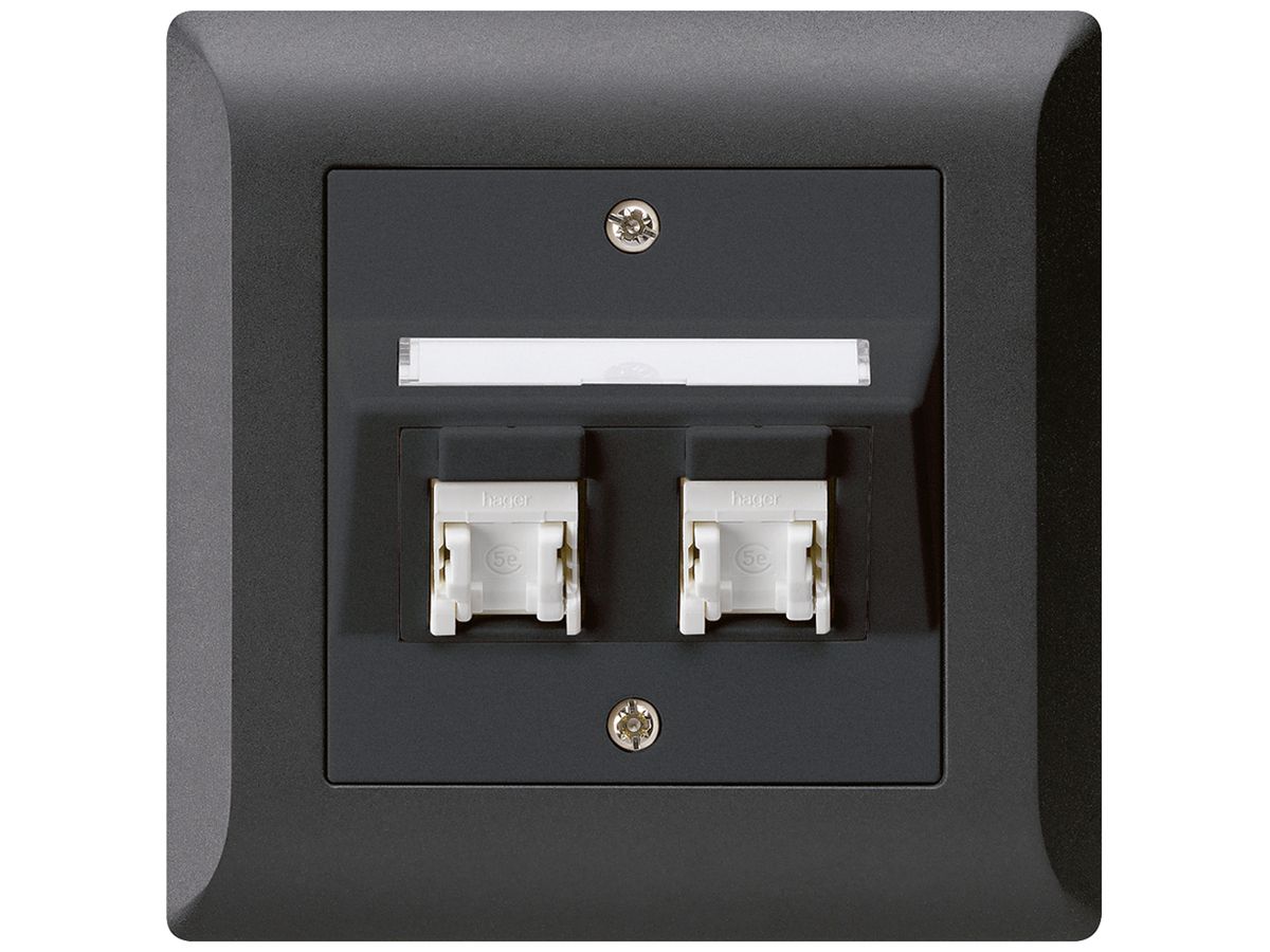 UP-Dose kallysto.line C Kat.5e 2RJ45/u schwarz