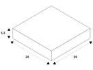 EB-Rahmen SLV NUMINOS M eckig 240×240mm/Ø120mm schwarz