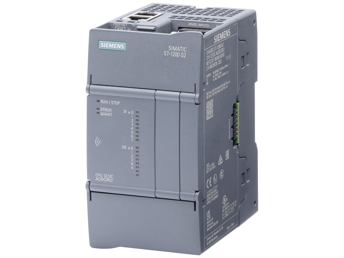 Grundgerät SPS SIMATIC S7-1200 G2 CPU 1212C DC/DC/Relais 8DI/6DO 24VDC
