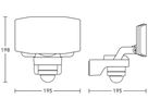 LED-Strahler Steinel XLED PRO SEN 14.3W 1642lm 3000K IP54 VWB 198×195 weiss