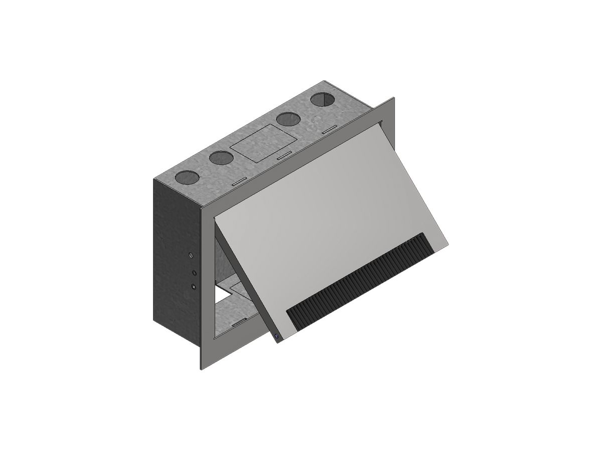 Wandanschlussdose Woertz Chromstahl 250×180×85mm