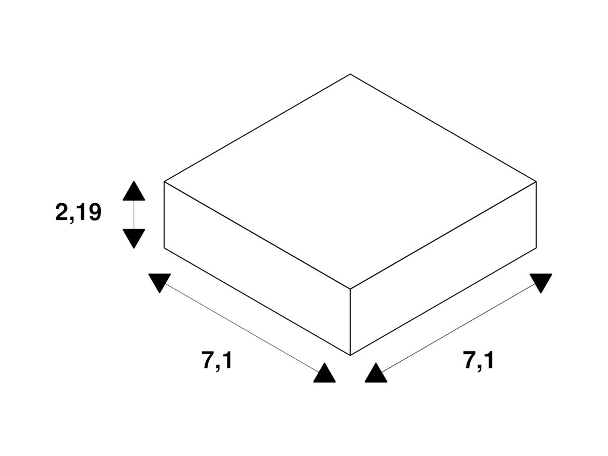 L-Verbinder SLV 48V TRACK Aluminium 71×71×21.9mm Standard rechts schwarz