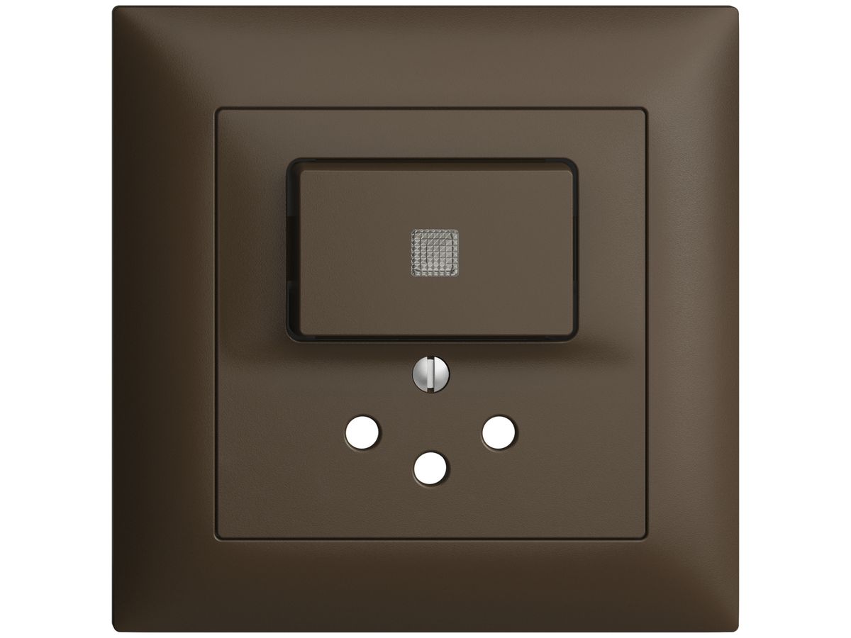 UP-Frontset EDIZIOdue T12 coffee 88×88mm mit Linse für Kleinkombi