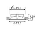 EB-LED-Deckenleuchte SLV OCCULDAS, 22W 1300lm 3000K IP20 weiss