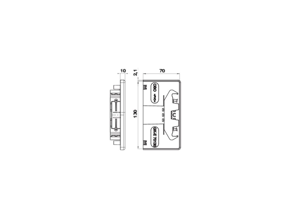 Endstück Bettermann GK-E 70×130mm reinweiss