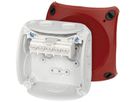 AP-Abzweigdose Hensel DK 0202 Klemme 5×2.5mm², grau Deckel rot