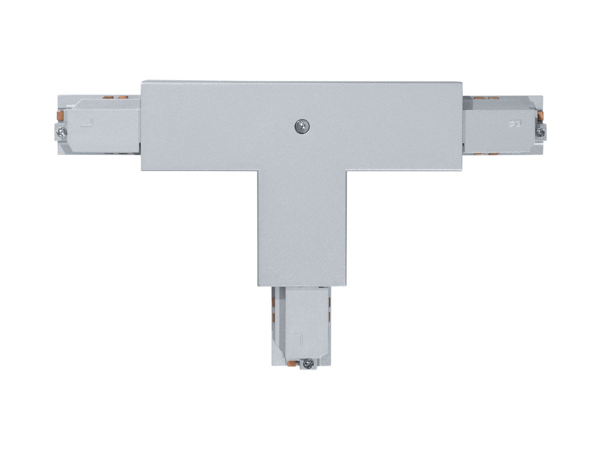 AP-T-Verbinder EGLO für 3-Phasen-Stromschiene, Schutzleiter links, silber