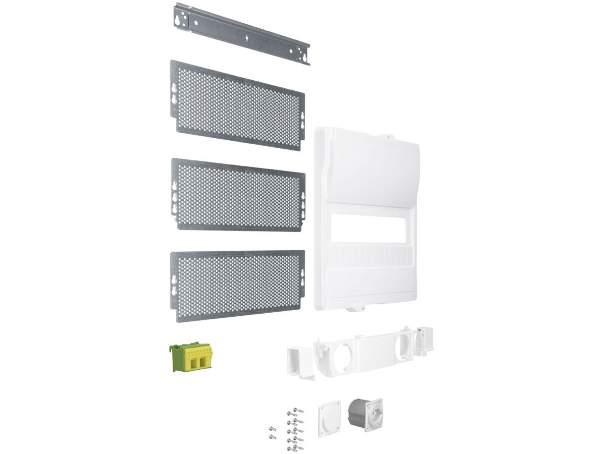 Ausbaupaket Hager volta Hybrid Schweiz 1-reihig