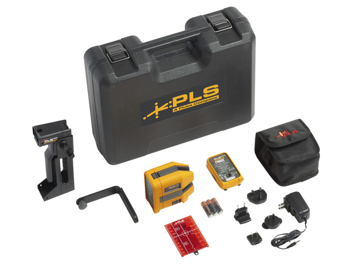 Kreuzlinien-Lasernivelliergerät Fluke-PLS 180R RBP KIT 15m ≥8h rot 635nm