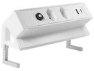 Tischsteckdosenleiste ALU DESK 2×T13/1×USB-A/1×USB-C, Td3×1.5mm² 1.5m, weiss