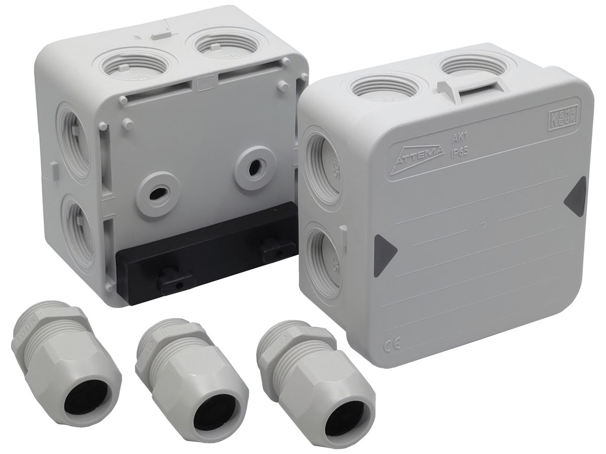 Abzweigdose EasyFix 3 IP65 95×95×55mm