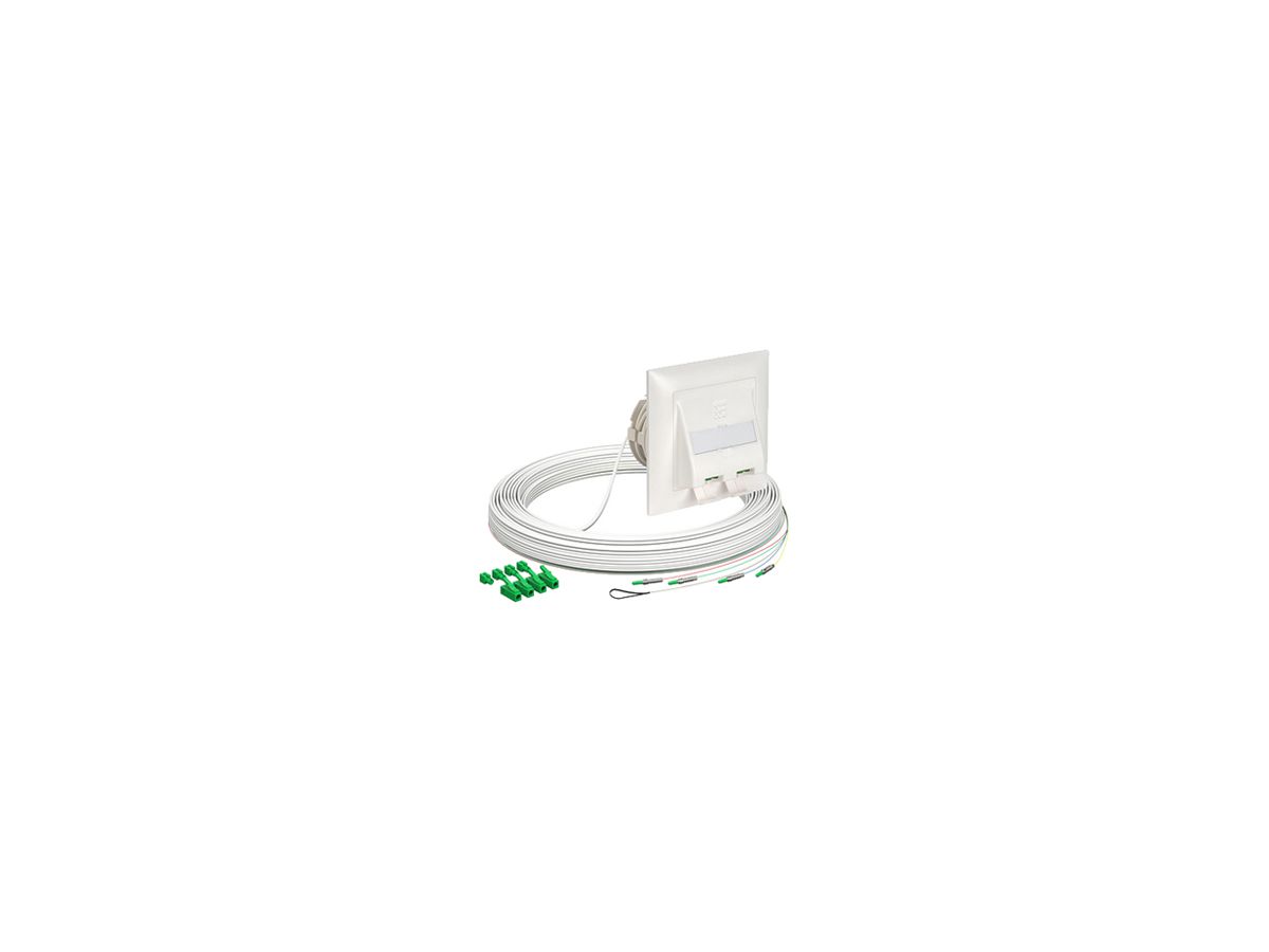 FTTH-Kabelabrollbox AGRO OTO E3S UP-Kit 2×SC 3mm 25m weiss Bca