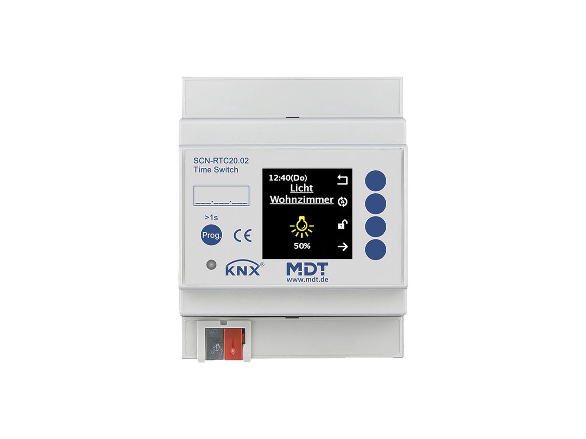 REG-Schaltuhr KNX MDT SCN-RTC20.02 20-Kan Tages/Wochen/Astro 4TE