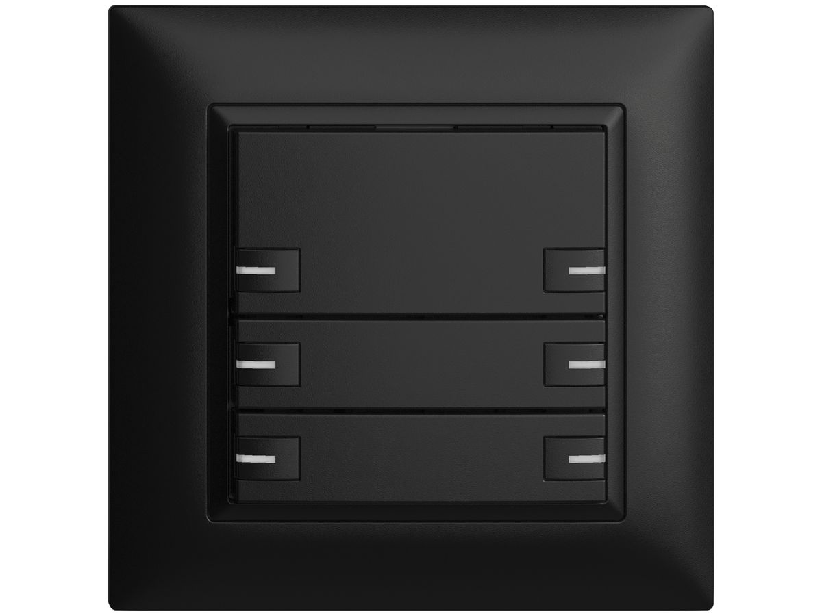 UP-Universaltaster 6×1T Schraubklemme EDIZIOdue schwarz, mit LED
