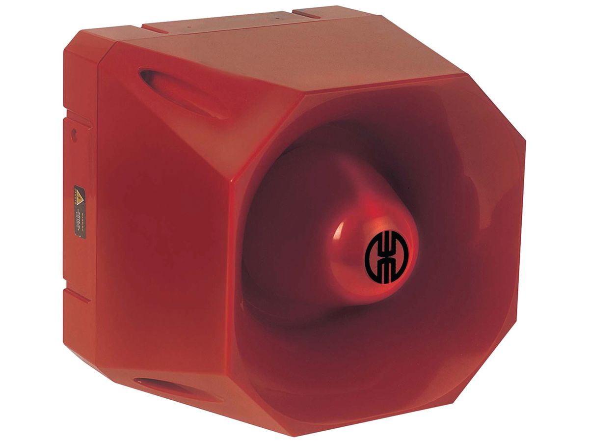 Mehrtonsirene WERMA WM, 42 Töne, 120dB, 18...30VDC, rot