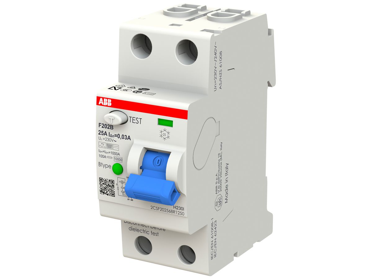 Fehlerstromschutzschalter proM compact 1PN Typ B, 25A 30mA 2TE kurzzeitverzögert