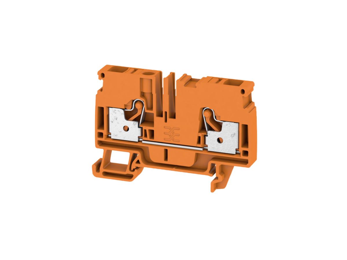 Durchgangs-Reihenklemme Weidmüller A2C PUSH IN 6mm² TS35 orange