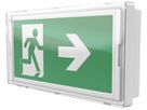LED-Rettungszeichenleuchte Sylvania LifeSafe IP65 Wand/Decke 120lm 3hPt weiss