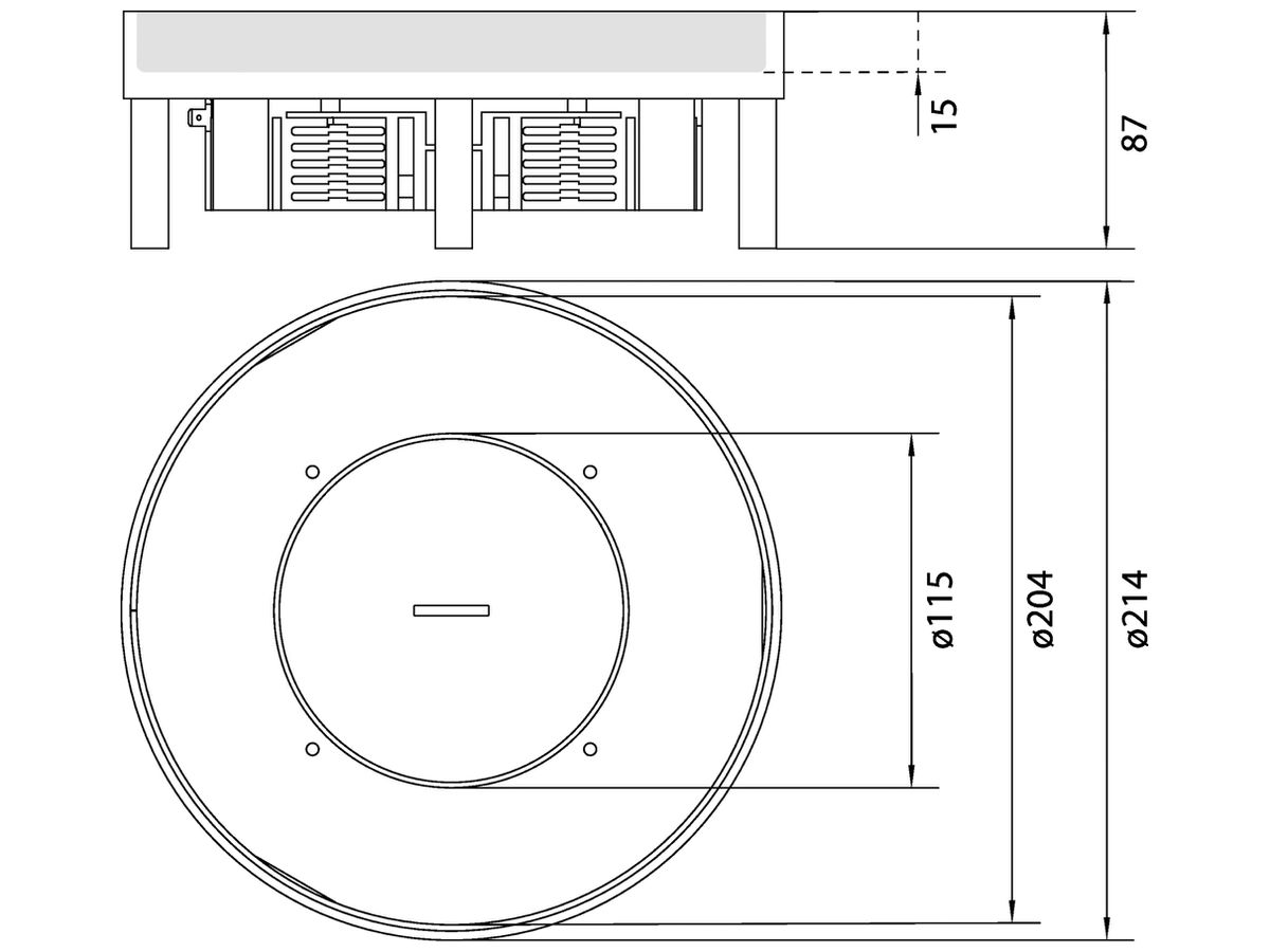 Schwerlastkassette Hager R06 TM 6 32mm rostfreier Stahl