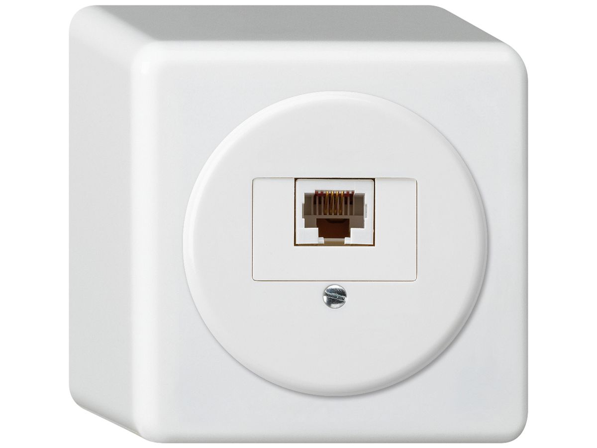 AP-Anschlussdose basico 1×RJ45u weiss