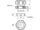 Kabelverschraubung Bettermann V-TEC TB32 teilbar M32 1×Ø11.5…15.5mm IP67 grau