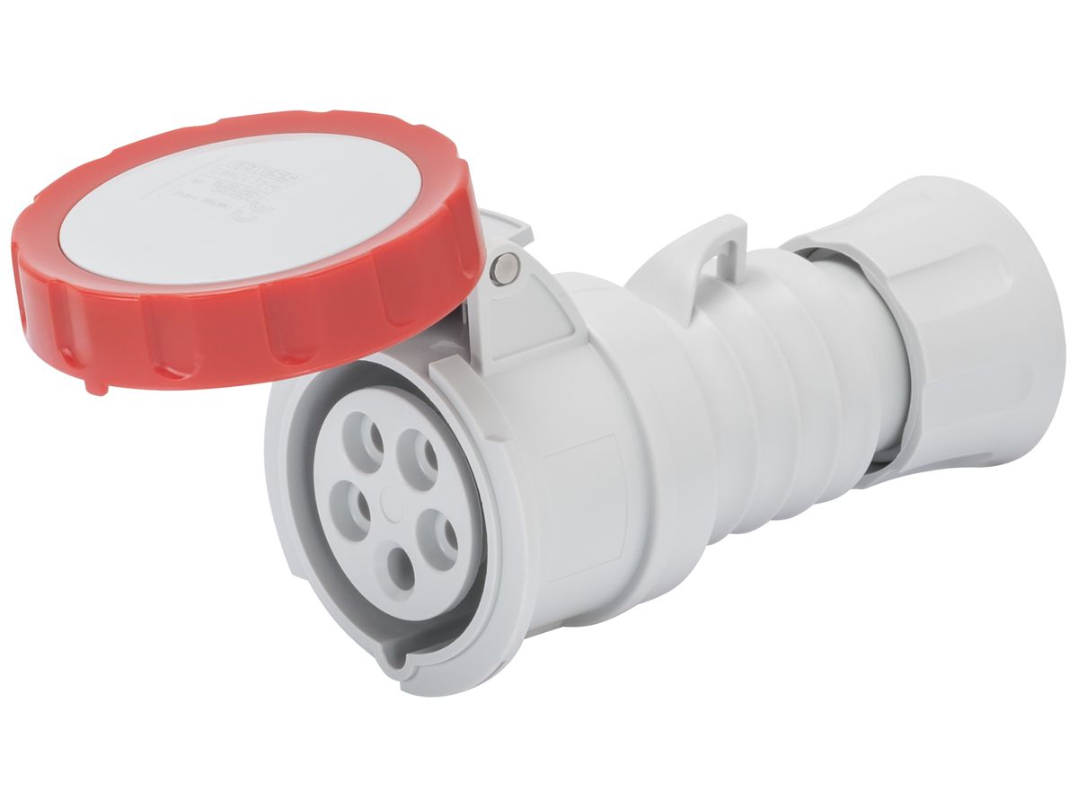 Kupplung CEE Gewiss 309 HP 5P 16A 400V 6h rot IP67 schraublose Klemme