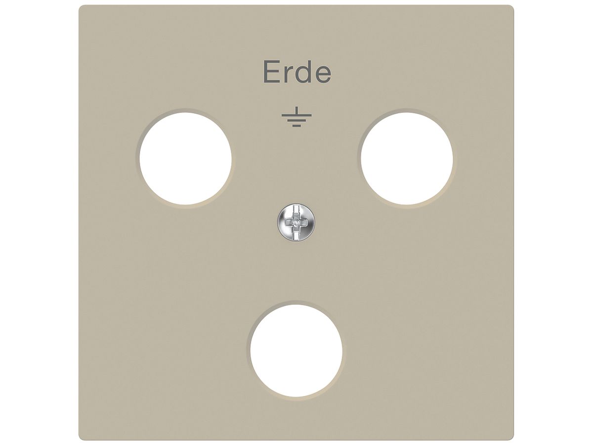 Frontplatte Hager kallysto zu Woertz-Erdsteckdose mit 3 Verbinder beige