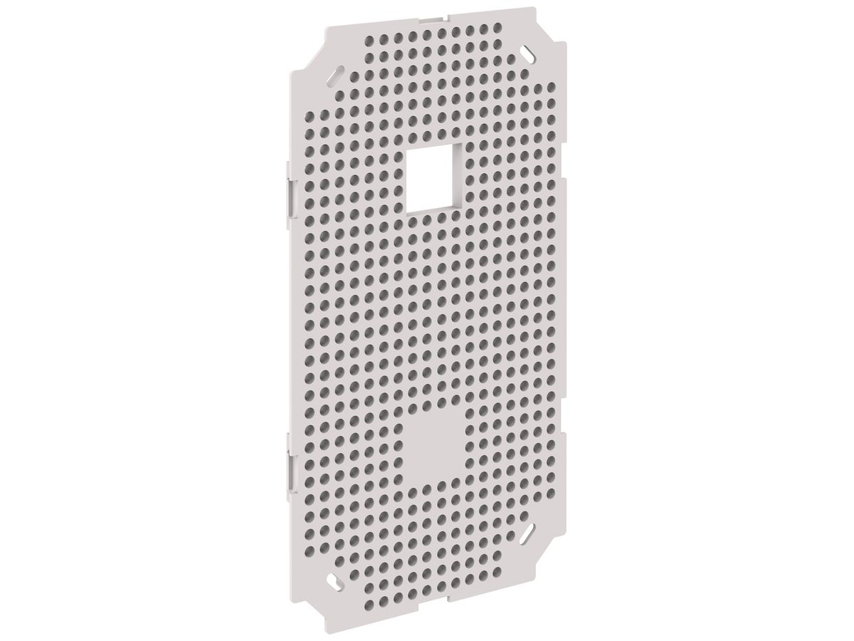 Montageplatte Morach-Technik CRALLO-LEU 2×1 PE-HD GDP 850°C grau