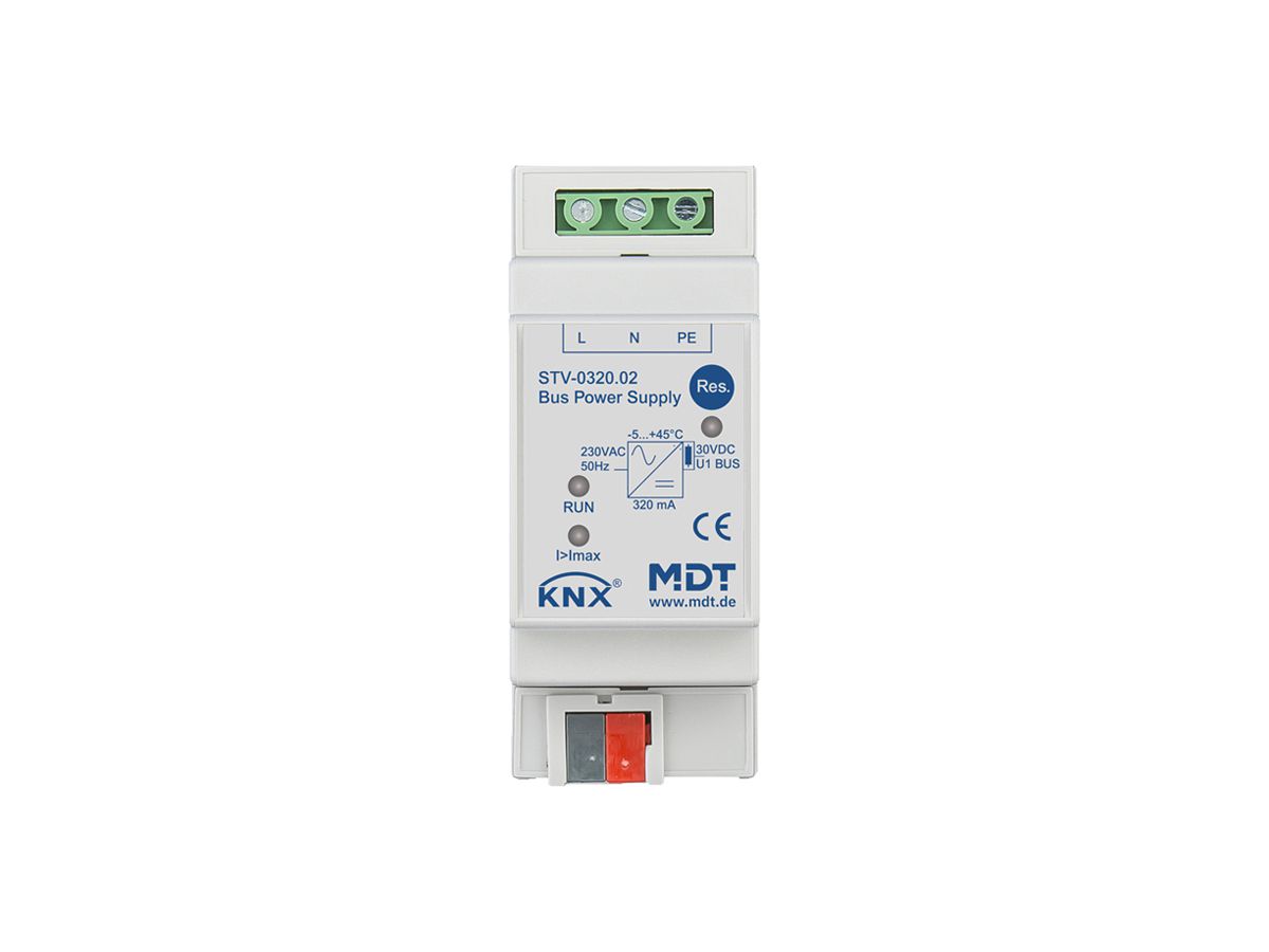 REG-Spannungsversorgung KNX MDT STV-0320.02 29V 320mA 1 Linie 1 Drossel 2TE
